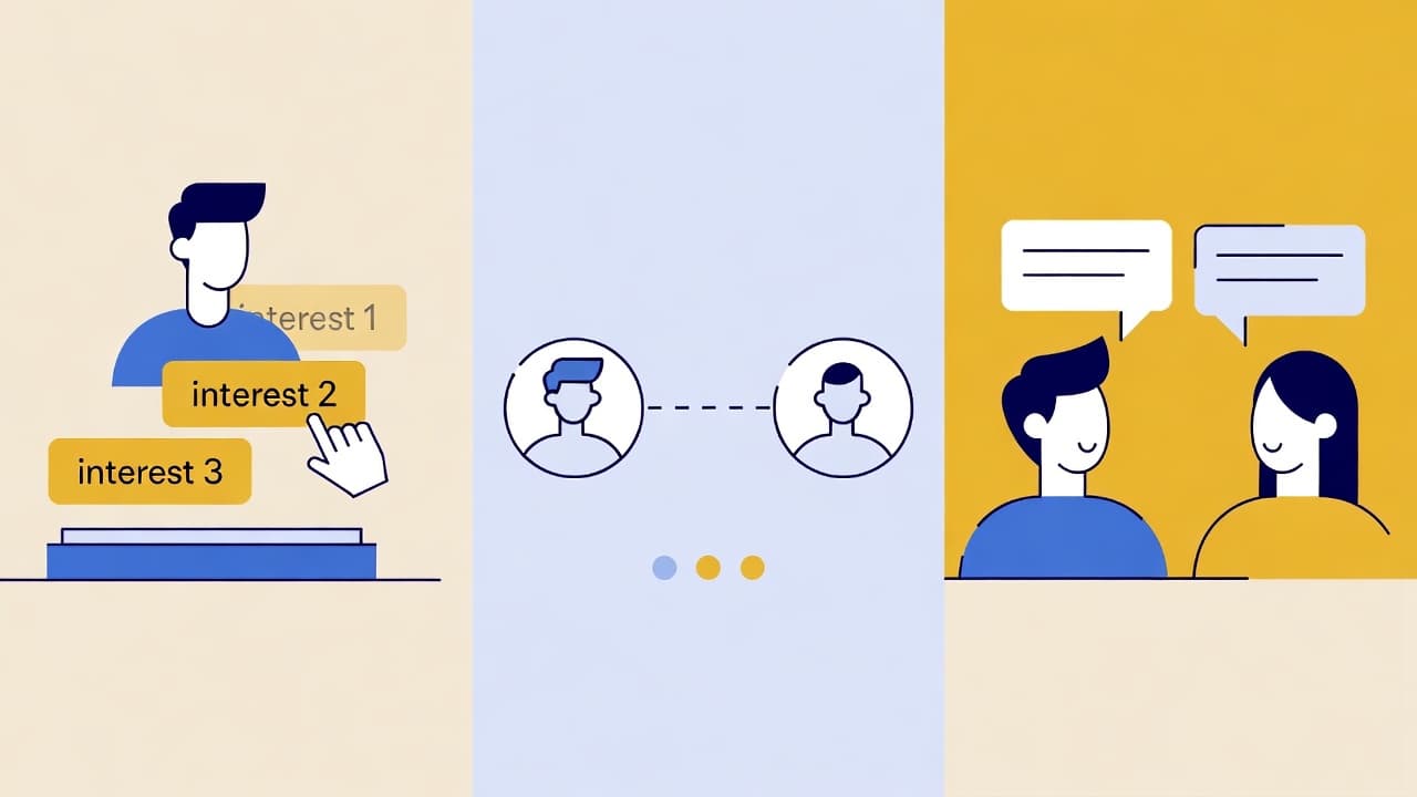 How to talk to strangers on Thuksa: pick interests, get matched, start chatting